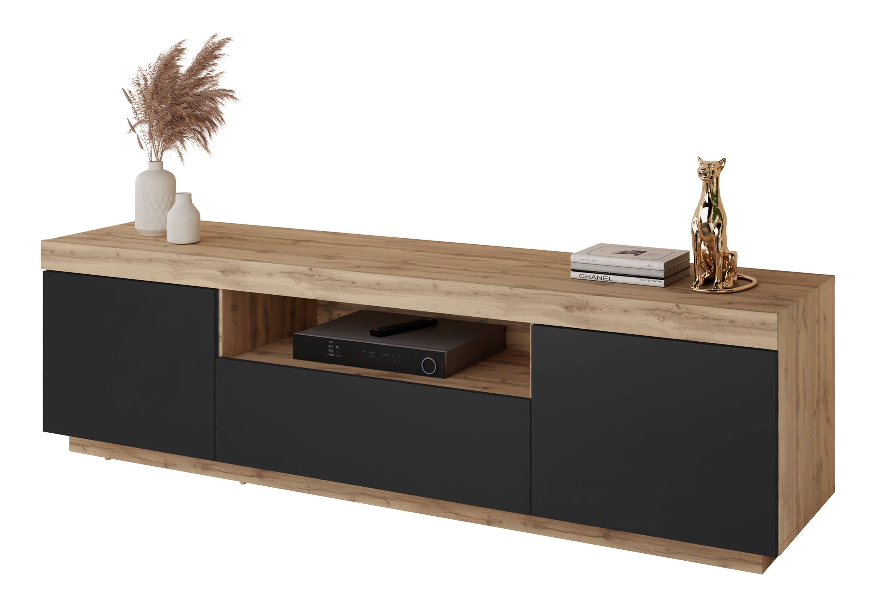 Lookway TV-Schrank YOSHI Industrial Design Schwarz/Weiß - Bild 2