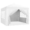 Yaheetech Faltpavillon 3x3m Weiß mit UV-Schutz 50+ & 4 Seitenwänden Bild 2