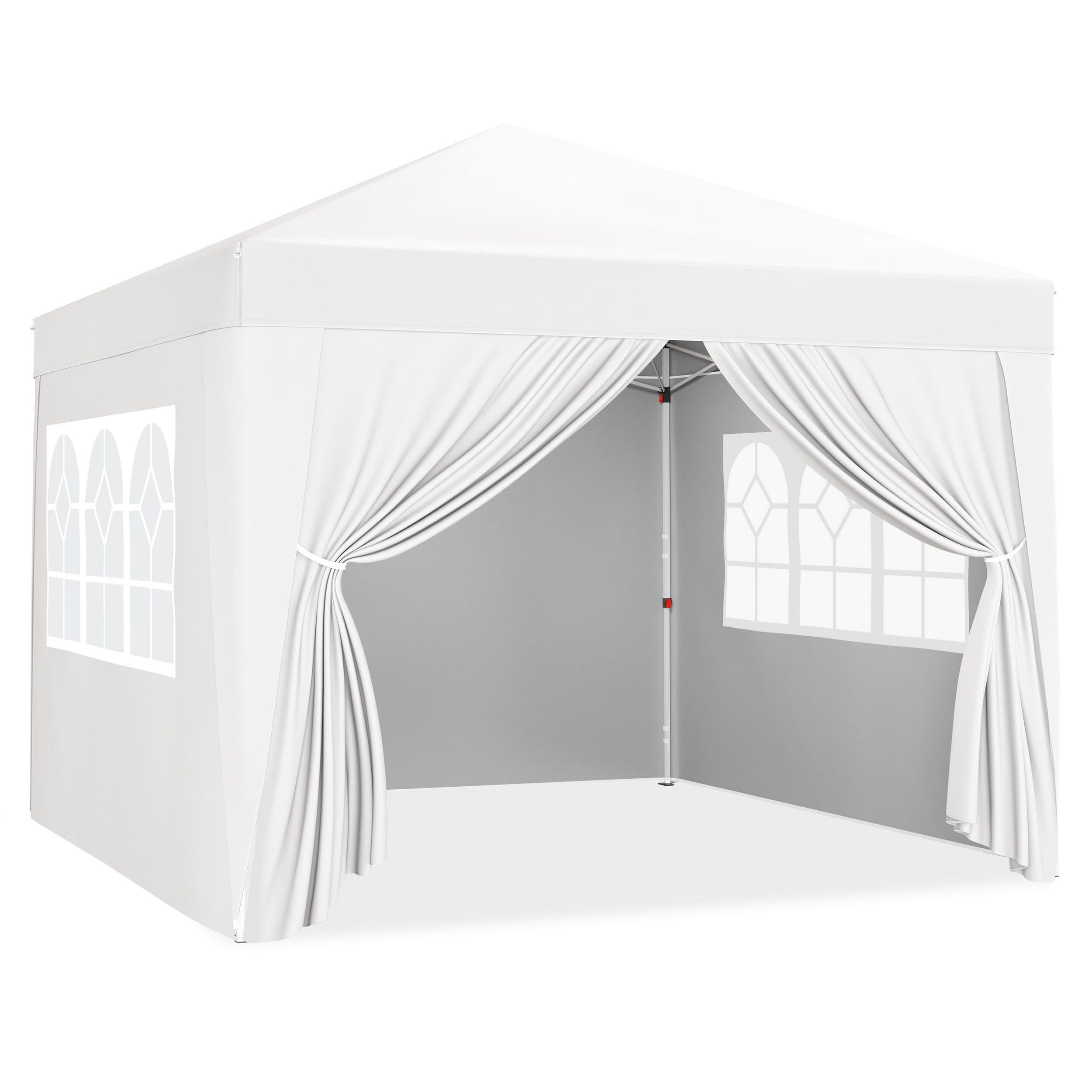 Yaheetech Faltpavillon 3x3m Weiß mit UV-Schutz 50+ & 4 Seitenwänden - Bild 2