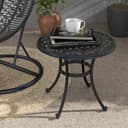 Outsunny Gartentisch Beistelltisch Schwarz Aluminiumguss Bild 2
