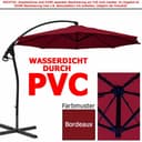 habeig Ampelschirm 3m Wasserdicht PVC Bordeaux Bild 2