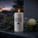Deluxe Homeart LED Grabkerze Weiß mit Wachsspiegel Bild 2