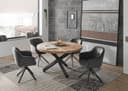 moebel-dich-auf Esszimmer-Set ACE, Mango Massiv, 4 Stühle, Industrial Bild 2