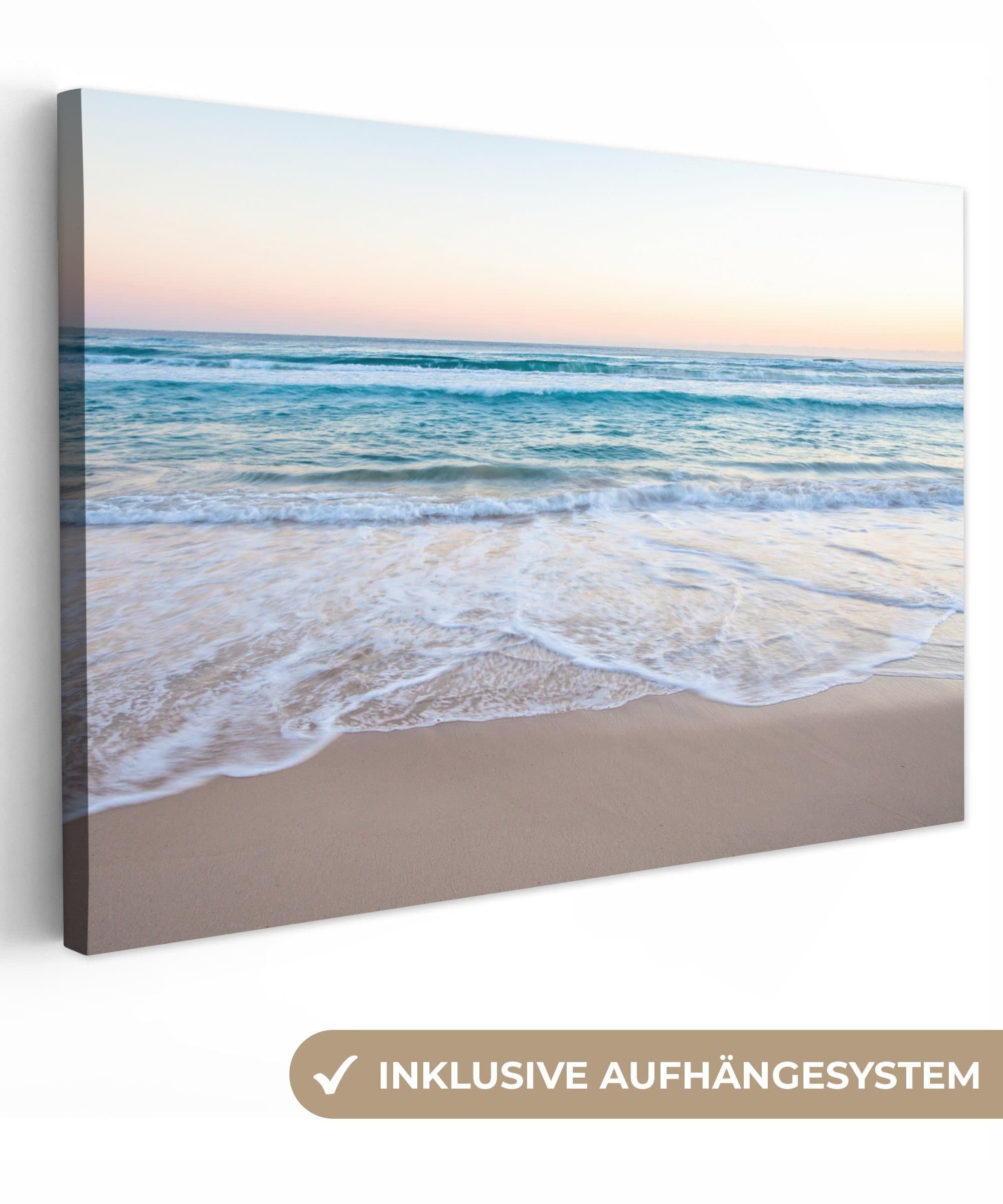 OneMillionCanvasses® Leinwandbild Strand Meer Pastell Fotodruck - Bild 2