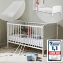 Kids Collective Babybett Weiss Kiefernholz Umbaubar Mit Matratze Bild 2