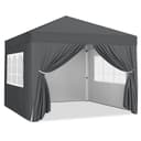 Yaheetech Faltpavillon 3x3 m mit 4 Seitenteilen Gartenpavillon Campingzelt Sonnenschutz mit Fenster UV Schutz 50+ Bild 2