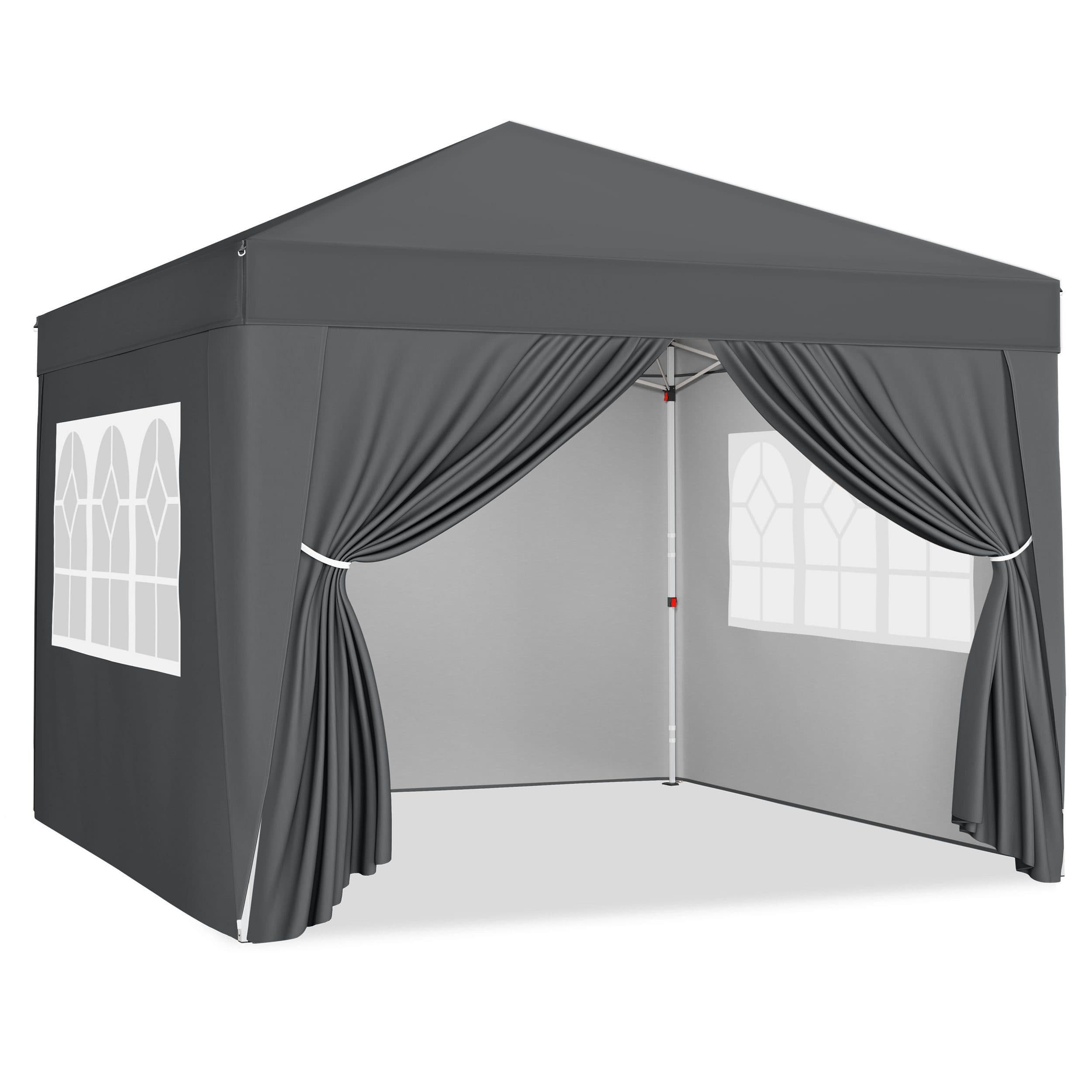 Yaheetech Faltpavillon 3x3 m mit 4 Seitenteilen Gartenpavillon Campingzelt Sonnenschutz mit Fenster UV Schutz 50+ - Bild 2