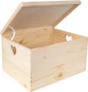 Creative Deco Aufbewahrungsbox Holzkiste mit Deckel und herzförmigen Griffen Bild 2