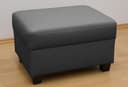DOMO Collection Hocker Norma Top Schwarz Kunstleder Bild 2