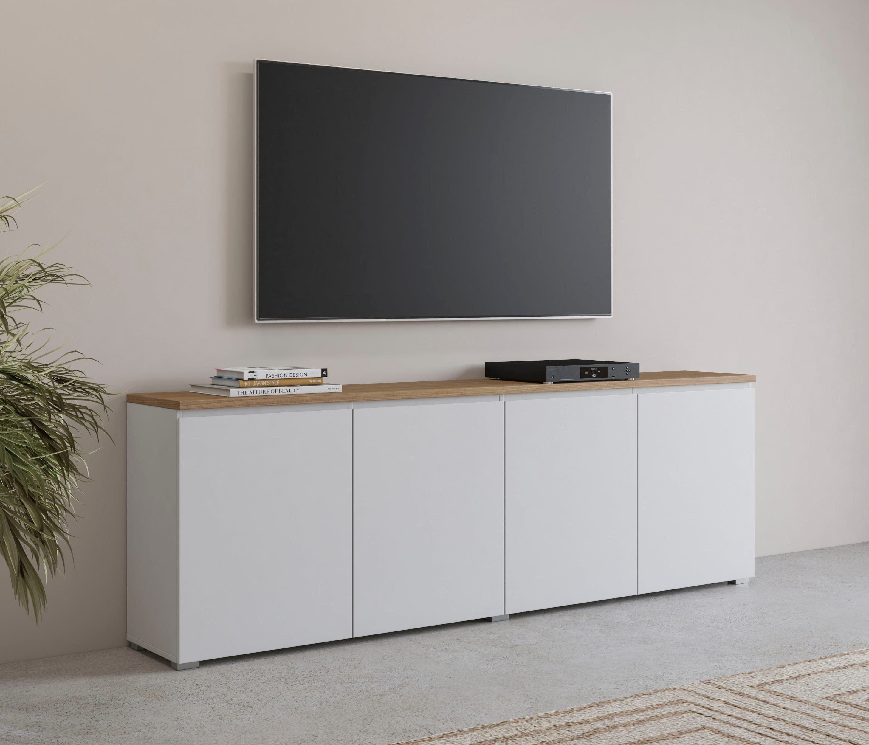 OTTO HOME Modo Sideboard Weiß Eiche Modern Grifflos - Bild 2