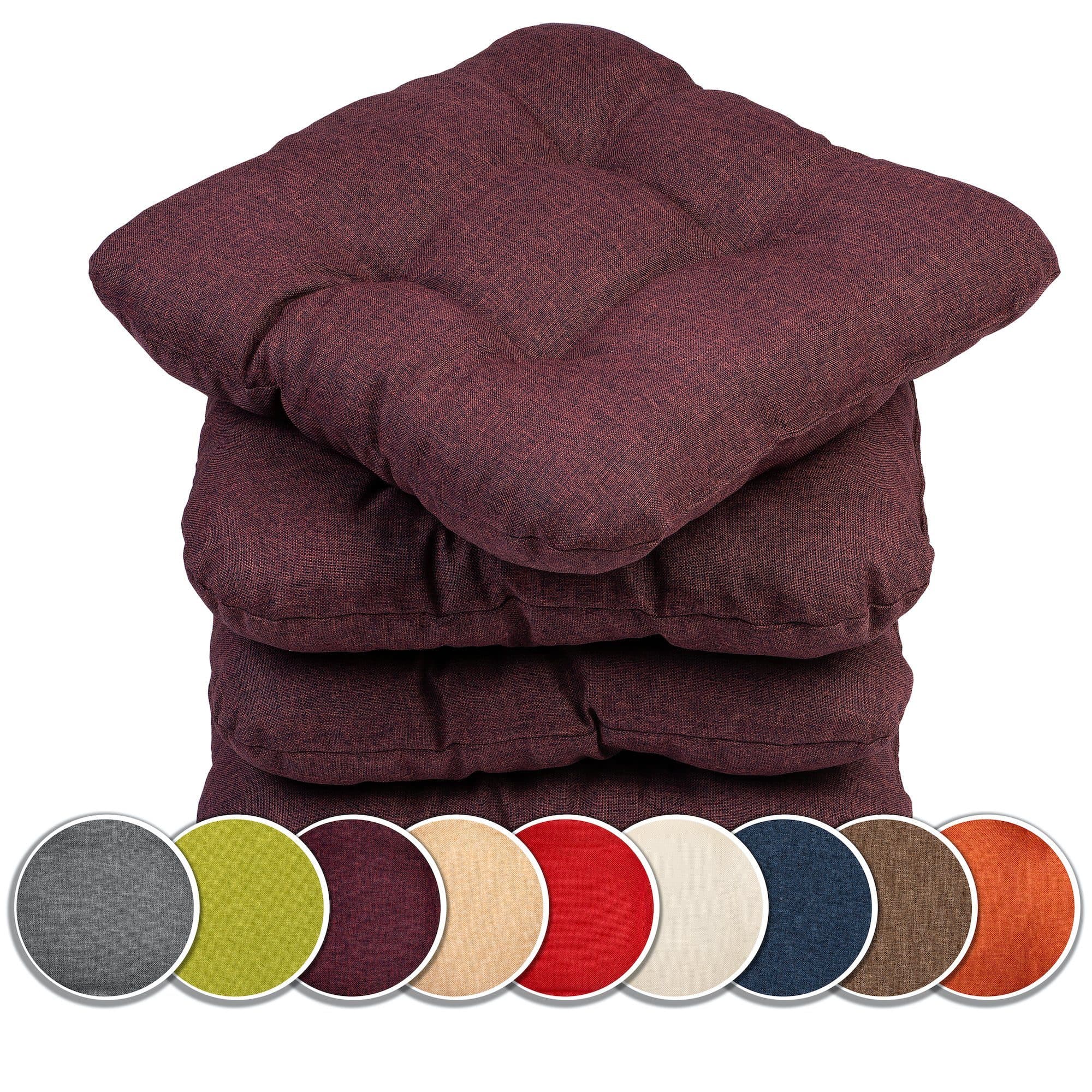 sunnypillow Stuhlkissen 4er Set Violett 8cm Dicke - Bild 2