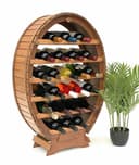 DanDiBo Weinregal Weinfass 24 Flaschen Braun gebeizt Bild 2