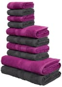 OTTO home Handtuch Set Vanessa 10-tlg. Walkfrottee Baumwolle Anthrazit Bild 2
