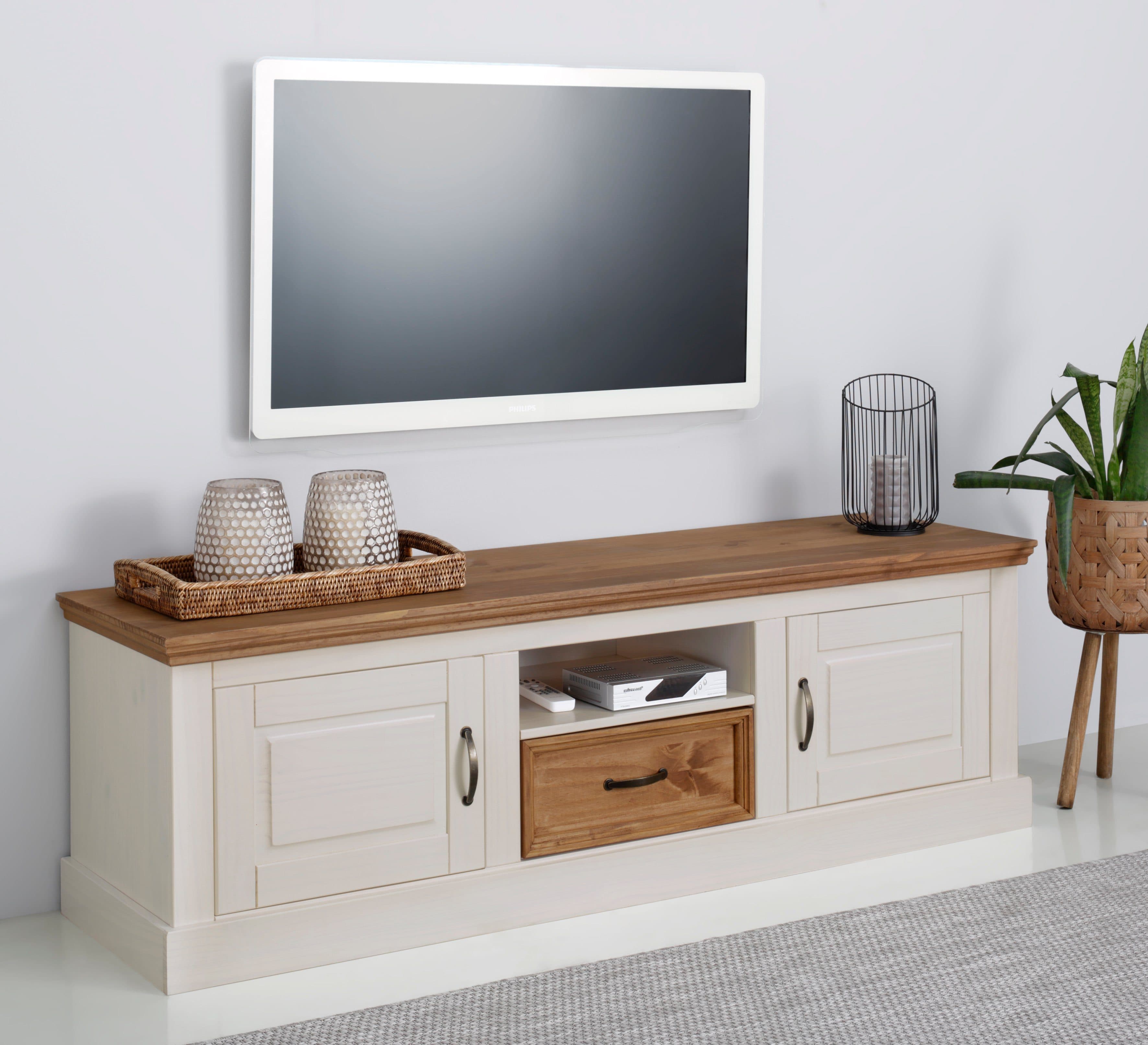 OTTO home Lowboard Selma Weiß Landhausstil TV-Kommode - Bild 2