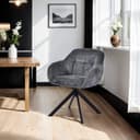 Duhome Loungesessel 9-213A Grau Chenille 360° drehbar Bild 2