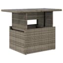 vidaXL Gartentisch Grau Poly Rattan mit Glasplatte Bild 2