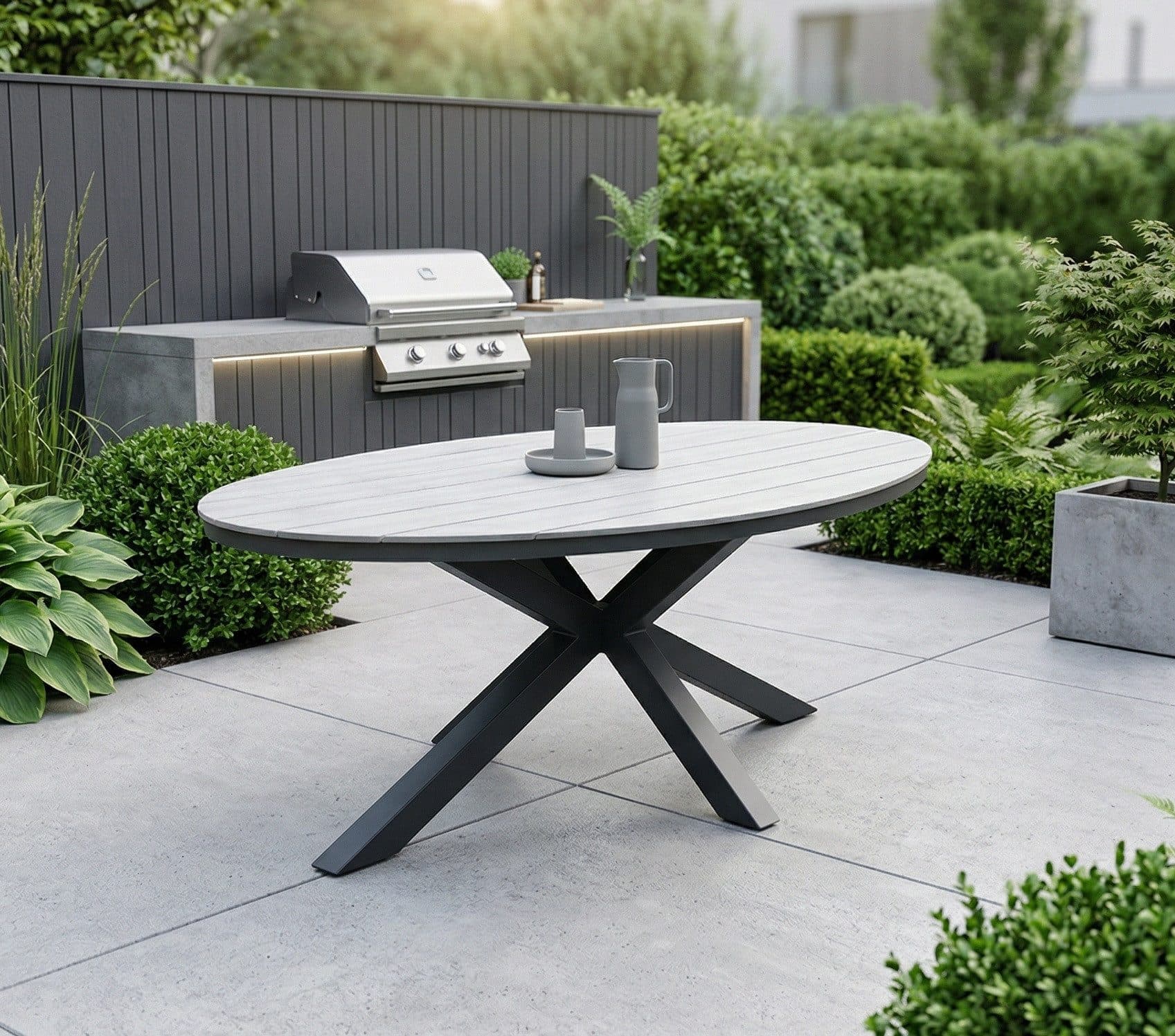 Gardissimo Gartentisch Armati Oval Nonwood Tischplatte Anthrazit - Bild 2