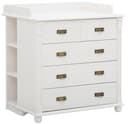 OTTO HOME Wickelkommode Aimo Landhausstil Weiß mit Messinggriffen Bild 2