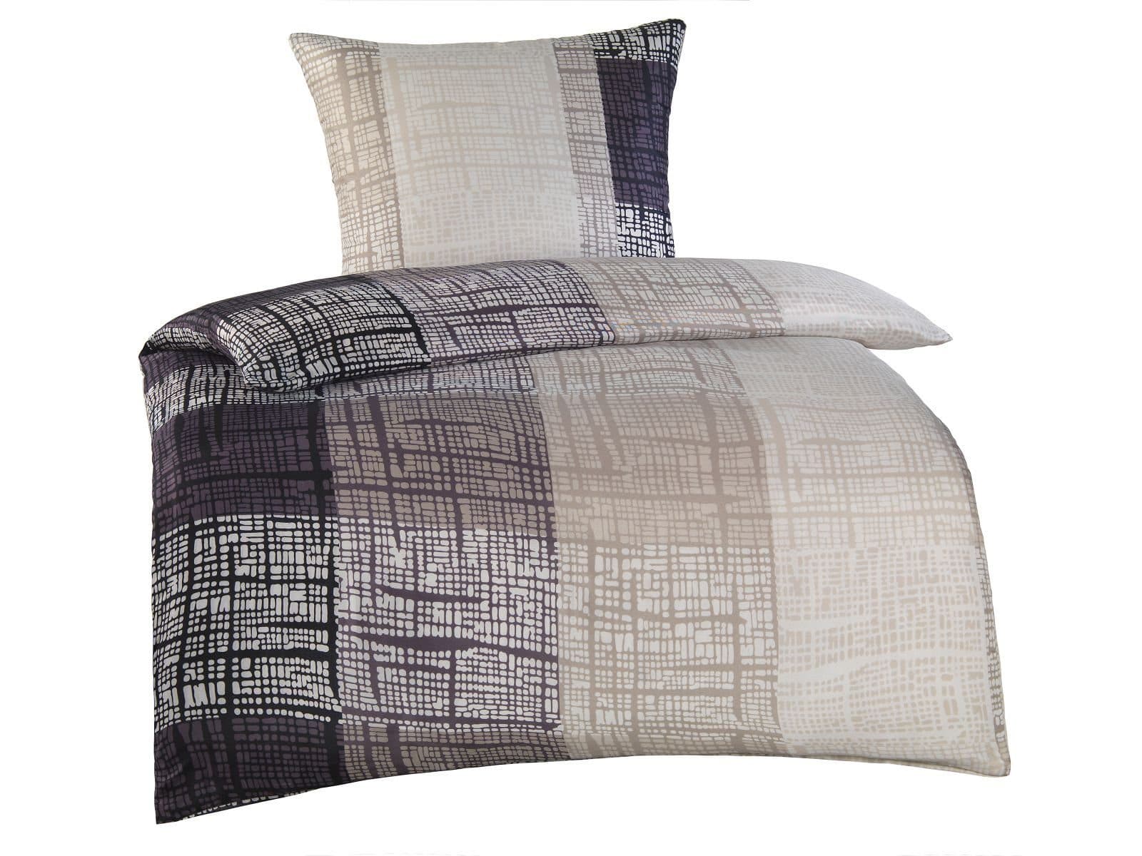 Optidream Bettwäsche Set Mikrofaser 135x200 Braun Beige