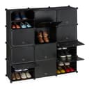 Schuhschrank aus Kunststoff, Schwarz, modular Bild 2