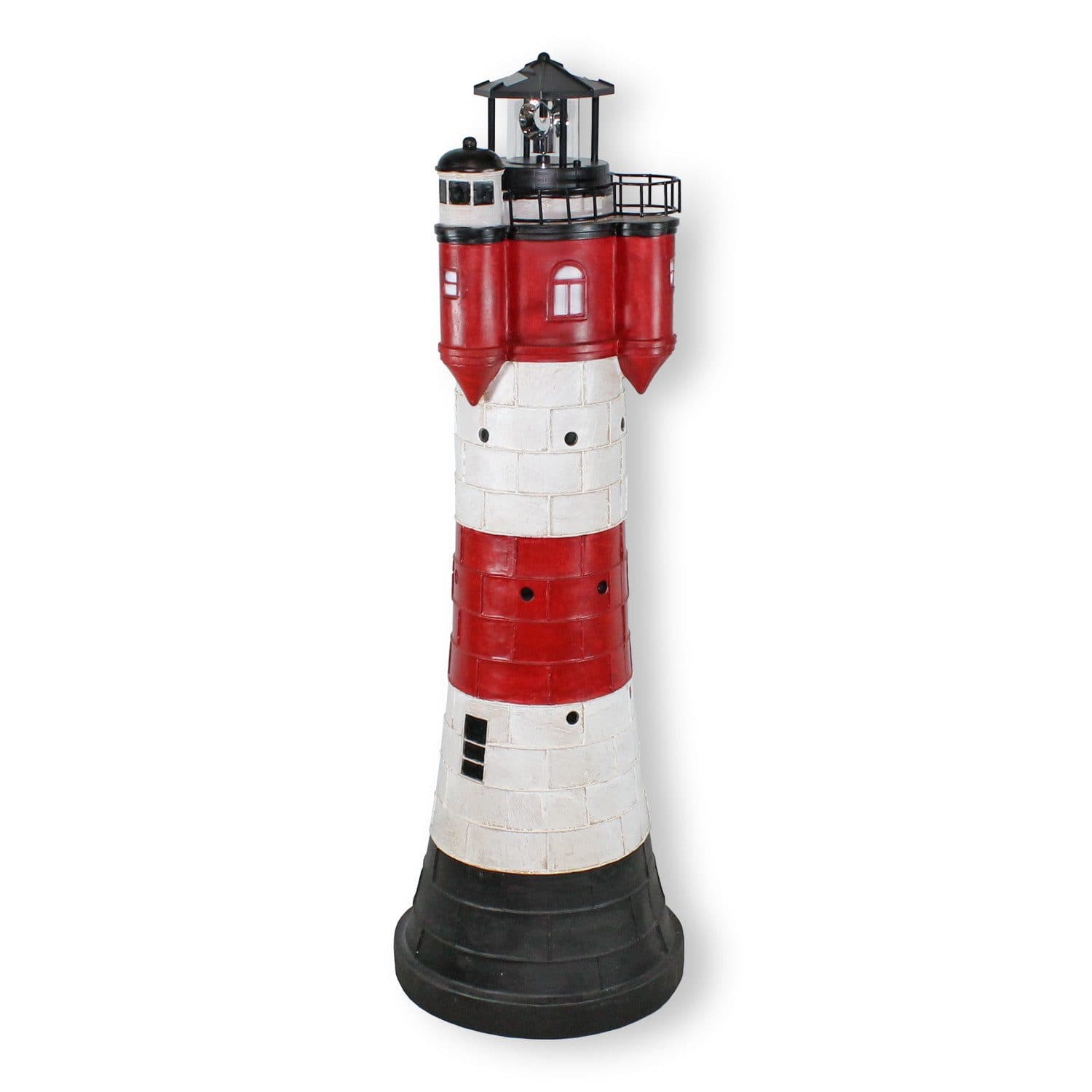 Fachhandel Plus Gartenfigur Leuchtturm Roter Sand Solar Beleuchtung - Bild 2