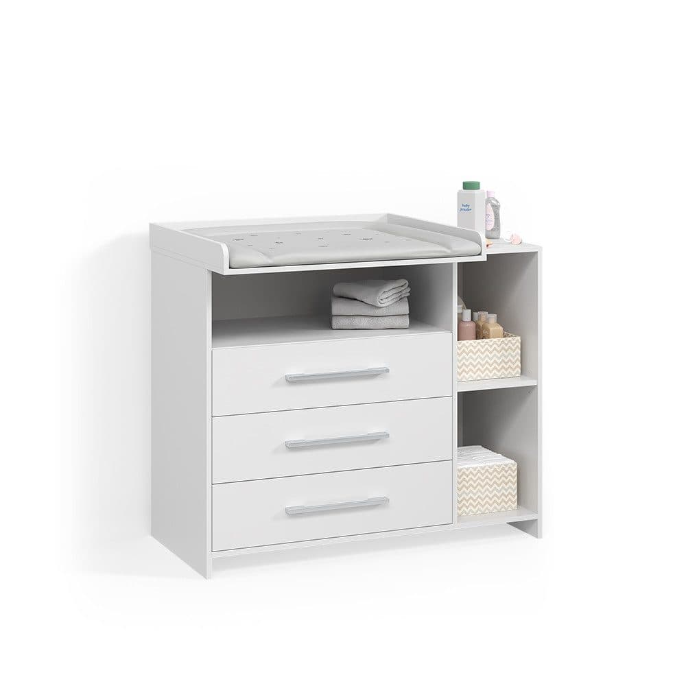 Livinity® Wickelkommode Torino Weiß mit Schubladen - Bild 2