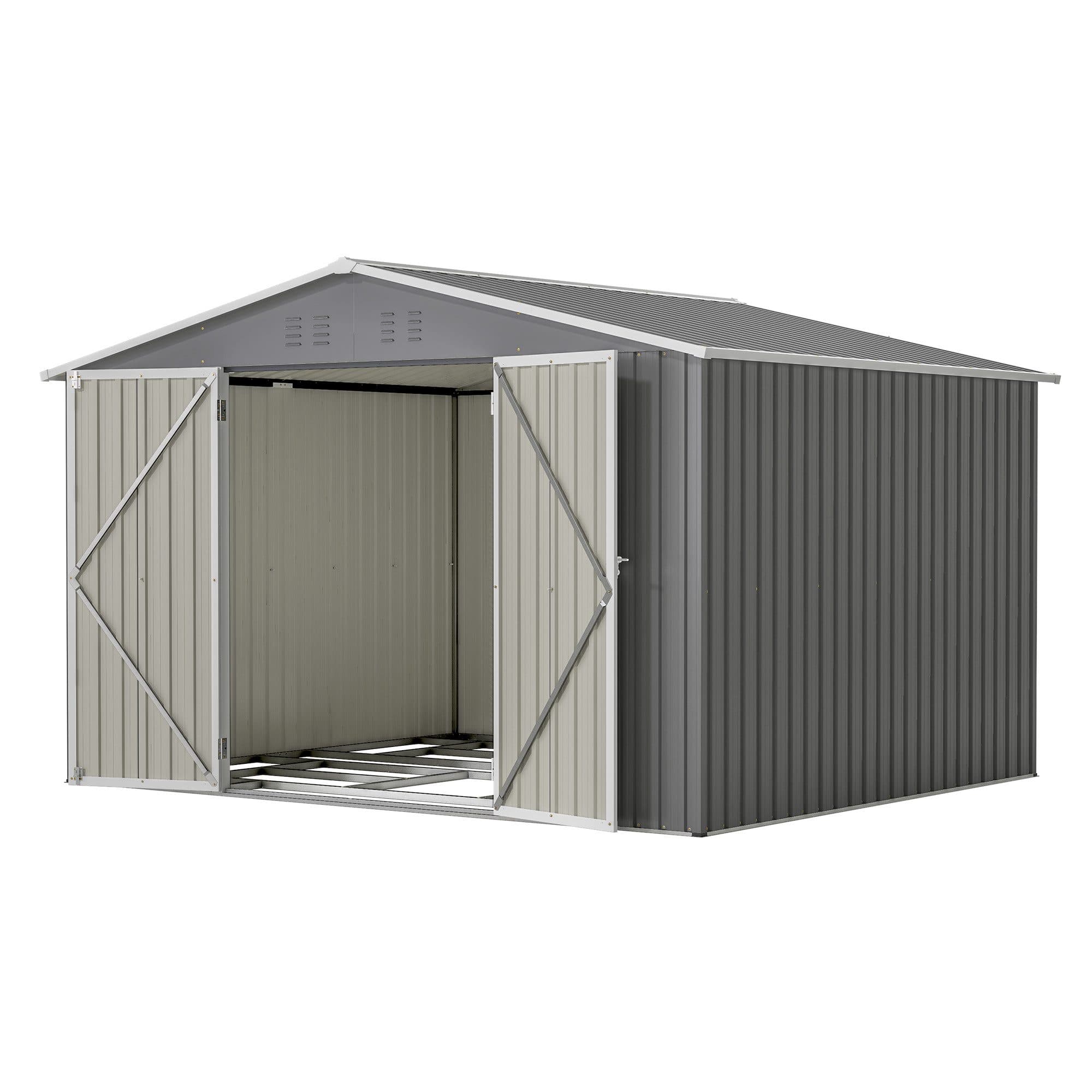 Thanaddo Gartenhaus Metall Gerätehaus Grau - Bild 2