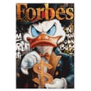 SimpleCanvas Wandbild Dollar Dagobert FORBES - Leinwandbild Pop Art Bild 2