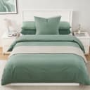 Topfinel Bettwäsche 135 x 200 Baumwolle Salbeigrün Boho Bild 2
