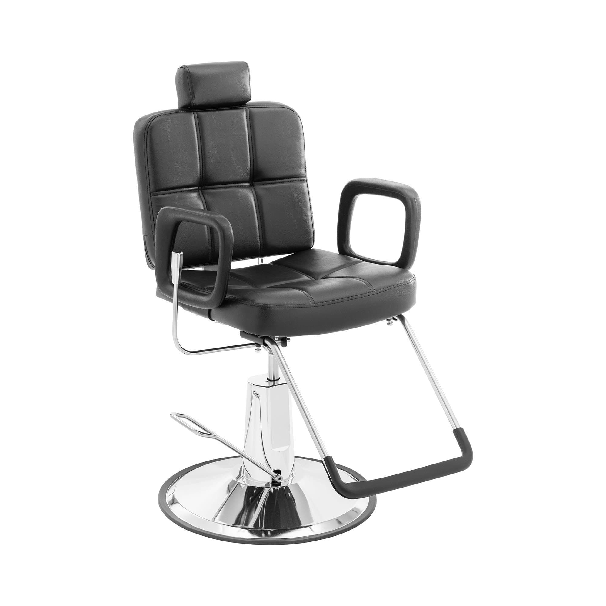 Physa Friseurstuhl Friseursessel Kopf- und Fußstütze 52-64 cm 150 kg Schwarz - Bild 2