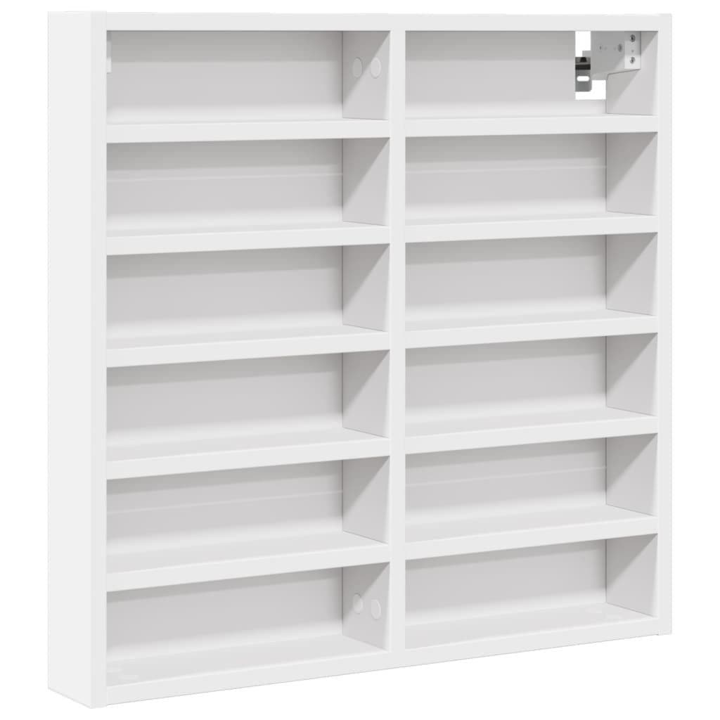 vidaXL Regal Vitrinenschrank Weiß Holzwerkstoff 12 Ablagen - Bild 2
