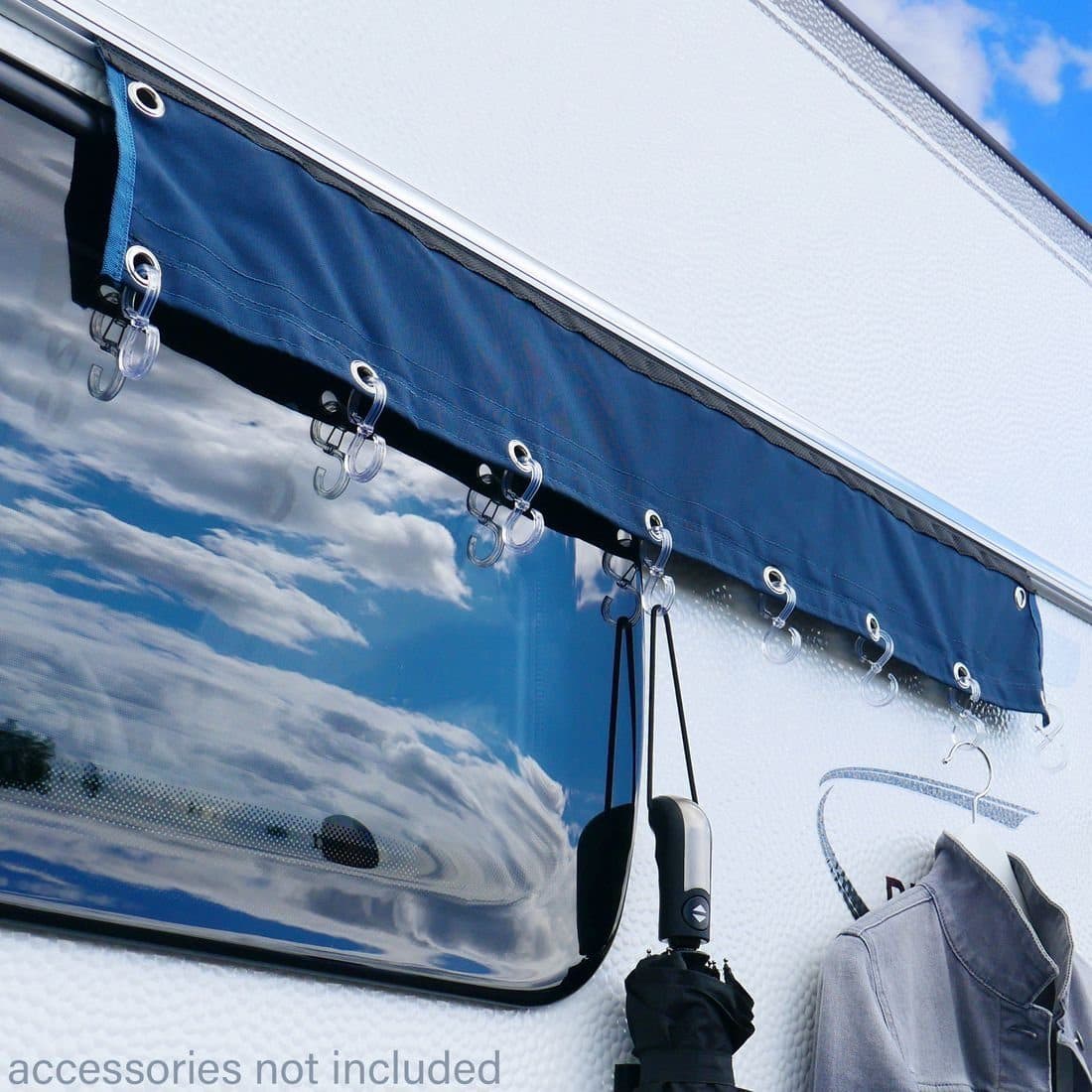 yourGEAR Caravan Organizer Hakenleiste 100cm Grau/Blau - Bild 2