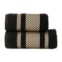 JESSIS TEX Handtuch Set 4-tlg. Schwarz mit Goldener Bordüre Bild 2