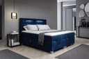 Fun Möbel Boxspringbett DAVIDE Elektrisch verstellbar mit Topper in Dunkelblau Bild 2