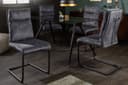 riess-ambiente Freischwinger COMFORT Grau Samt Metall Modern Design Bild 2