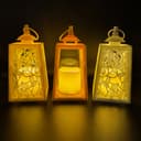 Online-Fuchs LED Laterne 3er Set Gelb Kunststoff Outdoor Bild 2
