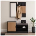 HTI-Living Garderobe Dana Garderobenpaneel mit Spiegel und Schuhbank Bild 2