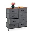 relaxdays Kommode 8 Schubladen Industrial Grau/Braun/Schwarz Bild 2