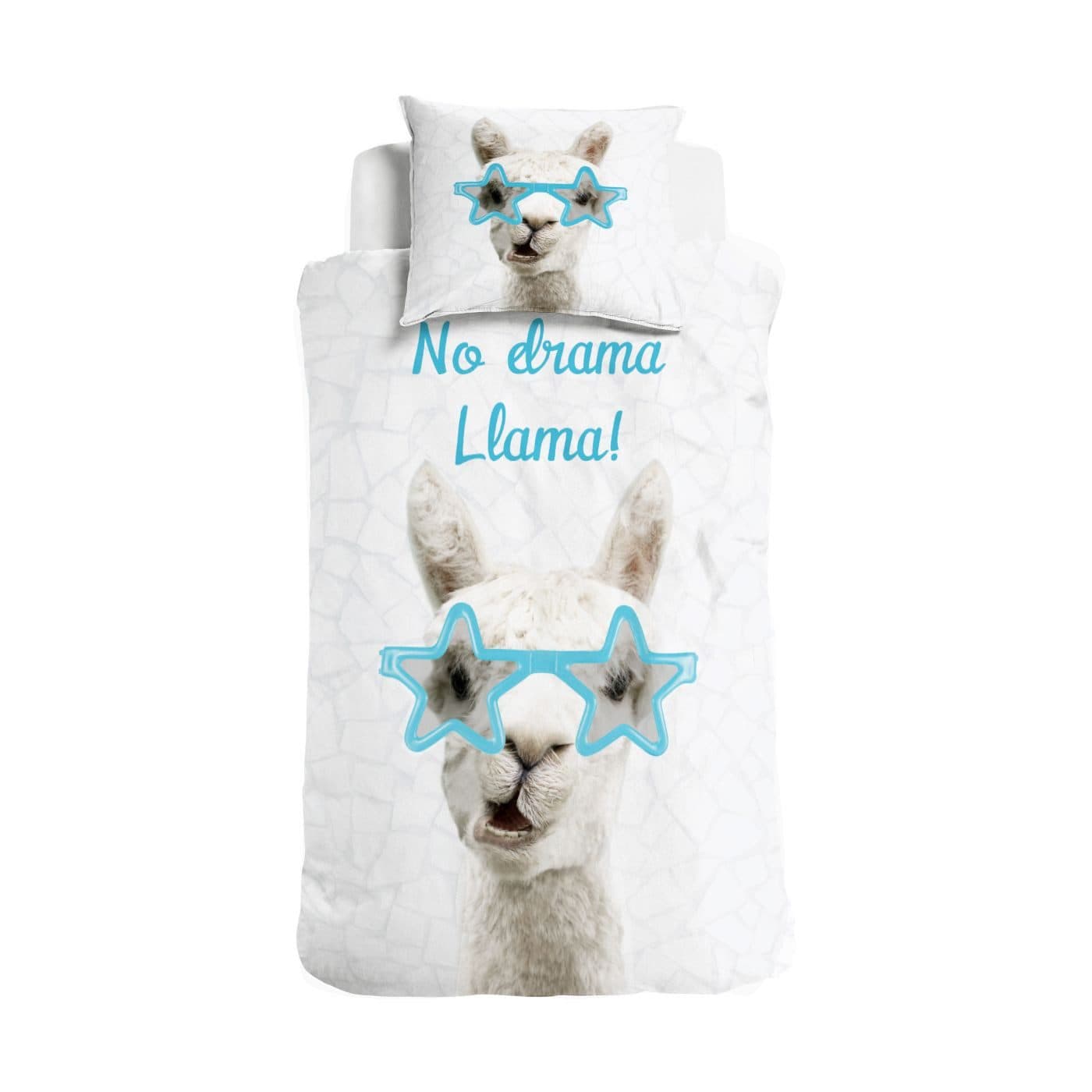 Little Monster Kinderbettwäsche Renforcé Lama 100% Baumwolle Weiß - Bild 2