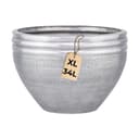 Marrakesch Orient & Mediterran Interior Calvino Pflanzkübel Silber Aluminium Bild 2