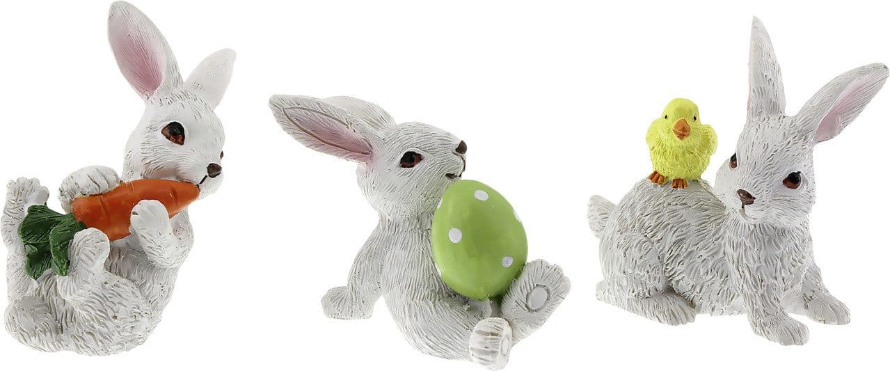 Rodermund Osterfigur Hase Polyresin Bunt