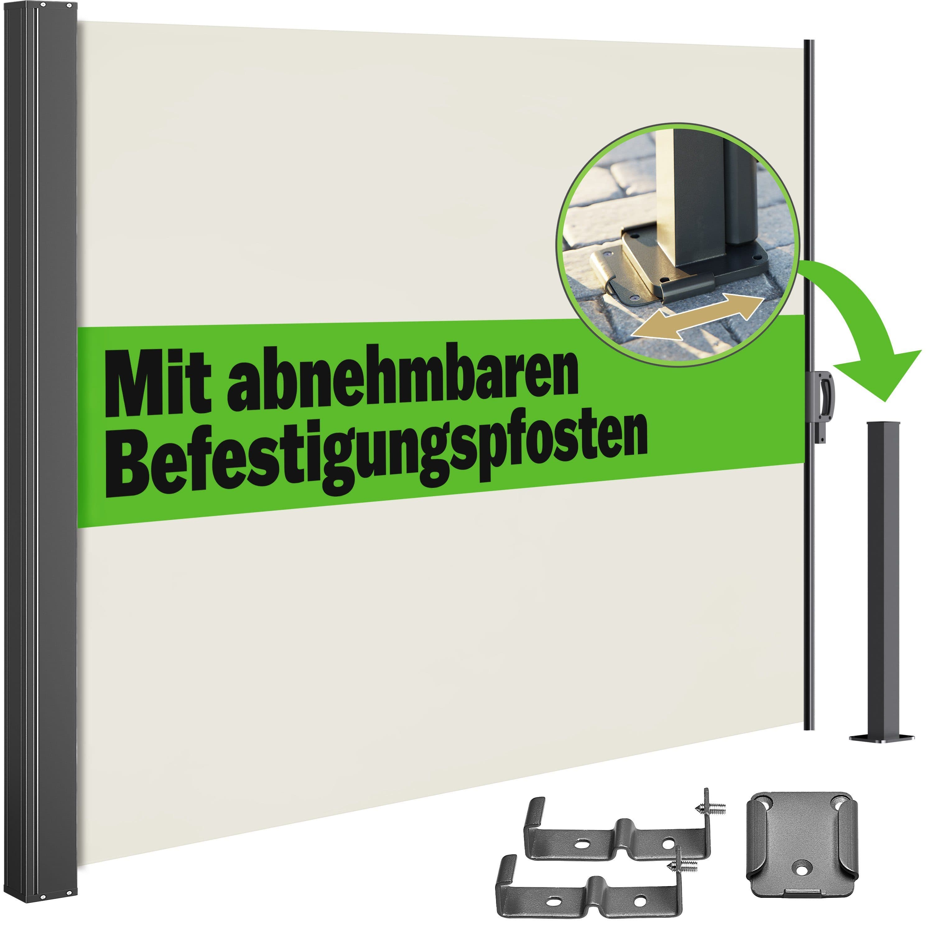 Casaria Balkonsichtschutz Norsara Seitenmarkise Ausziehbar - Bild 2