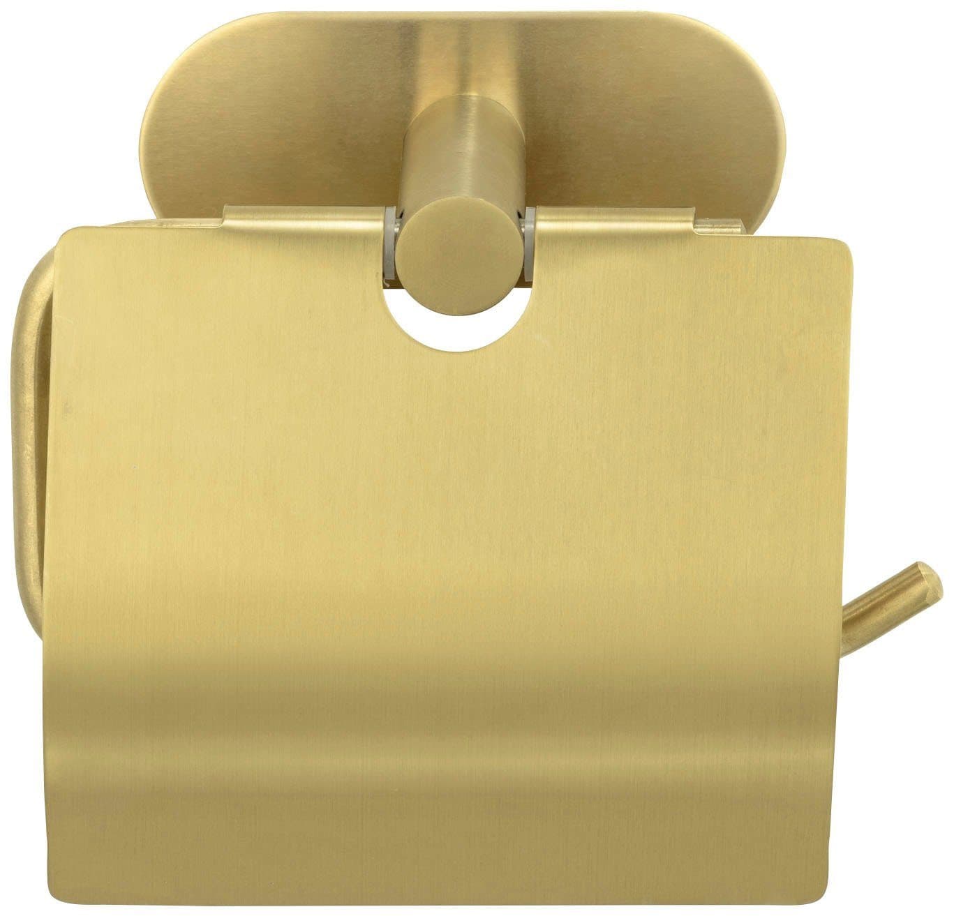WENKO Toilettenpapierhalter Turbo-Loc Gold mit Deckel - Bild 2