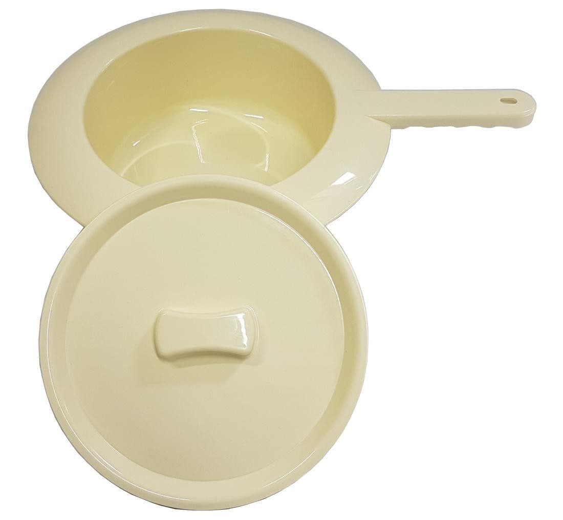 FabaCare Bettpfanne mit Deckel - Robuste Notdurftpfanne für Pflege und Haushalt - Bild 2