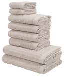 OTTO home Handtuch-Set Ognon 8-tlg. Hellgrau 100% Baumwolle Frottee Bild 2