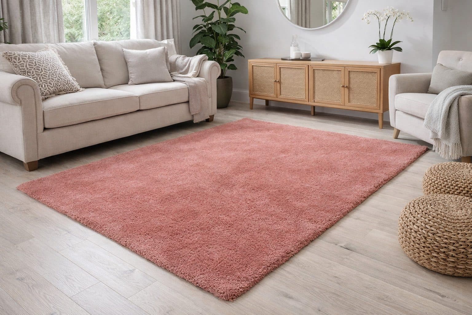 Vimoda Fellteppich Mikrofaser Ultra Weich, Hochflor, Shaggy, 100% Mikrofaser