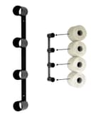 DanDiBo Toilettenpapierhalter Schwarz Metall Unsichtbar Wandhalterung Bild 2