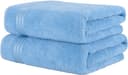 HAMMETEX Saunatuch 2er Set Hellblau Frottier 100% Baumwolle Bild 2