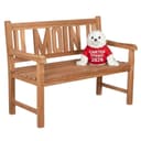 MR.DEKO Gartenbank Teak MOIN 2-Sitzer wetterfest Bild 2