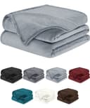 BARBONS Wohndecke Grau Flauschig Kuscheldecke Polyester Bild 2